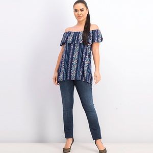 Old Navy Floral Off the Shoulder Blouse